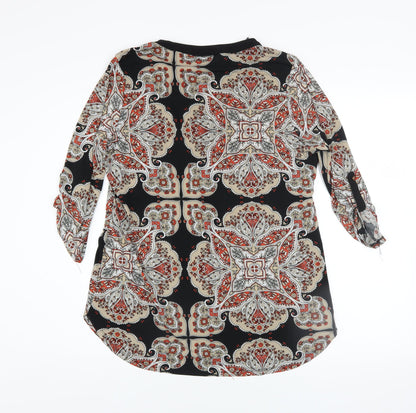 Womens UK Size M Wallis Multicoloured Tunic Blouse