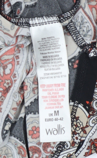 Womens UK Size M Wallis Multicoloured Tunic Blouse