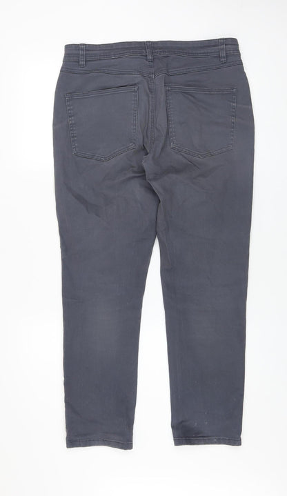 Mens UK Size 32S Easy Slim Fit Straight Grey Jeans