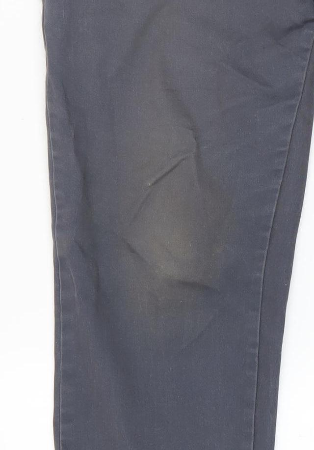 Mens UK Size 32S Easy Slim Fit Straight Grey Jeans