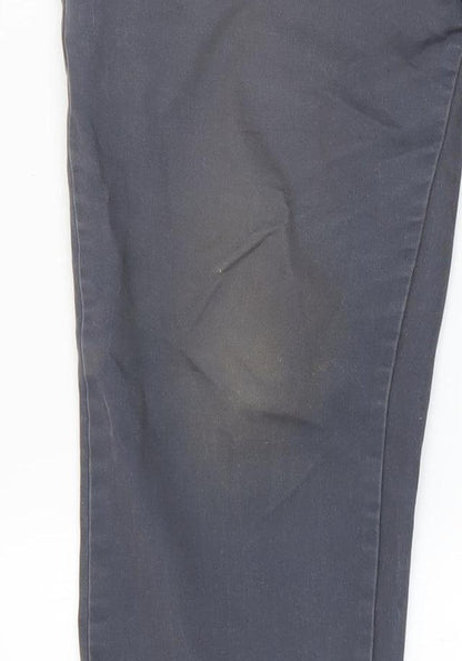 Mens UK Size 32S Easy Slim Fit Straight Grey Jeans