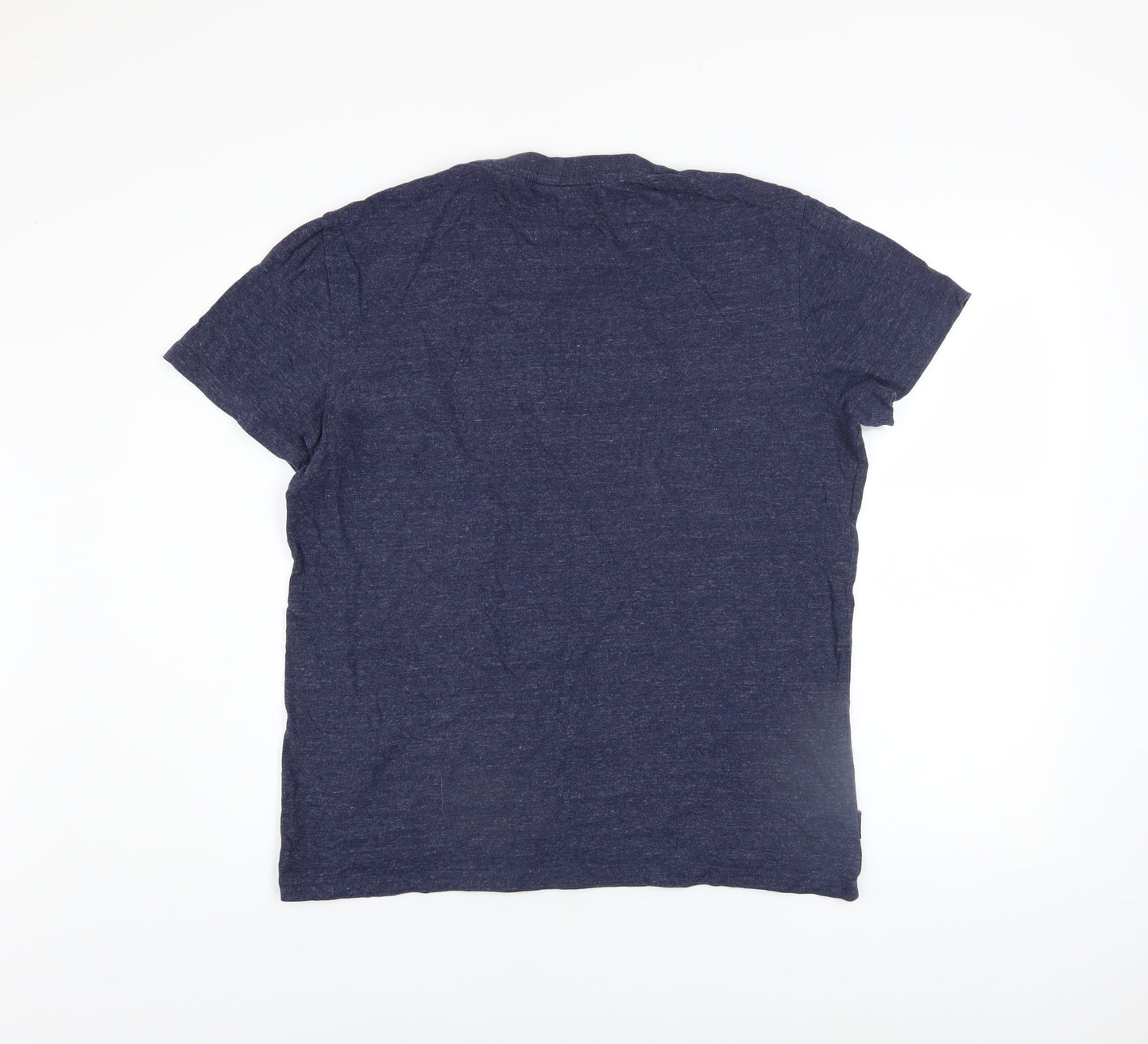 Superdry Men's Blue Cotton Crew Neck Short Sleeve T-Shirt L
