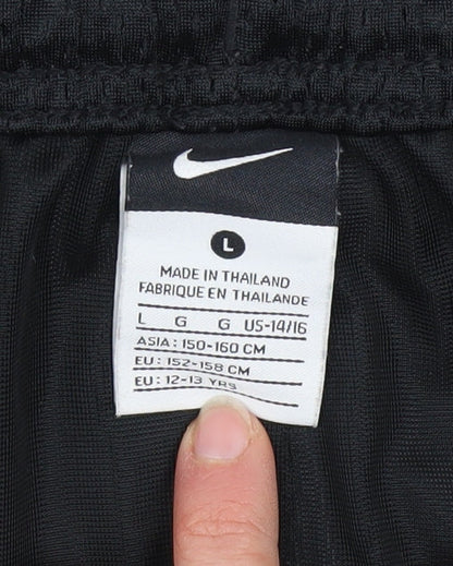 Nike Boys Black 12-13 Years Athletic Mesh Sports Shorts