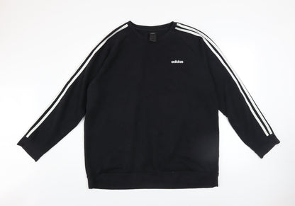 Womens UK Size L adidas Black Pullover Sweatshirt