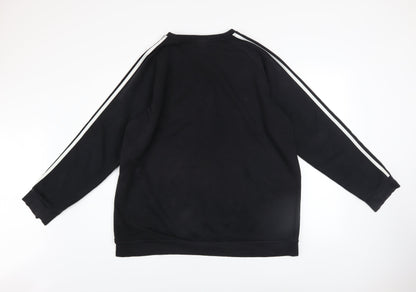 Womens UK Size L adidas Black Pullover Sweatshirt