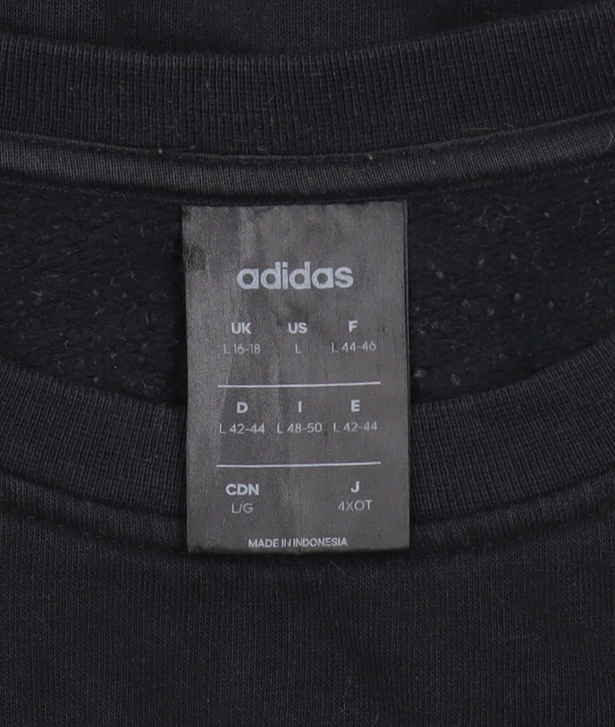 Womens UK Size L adidas Black Pullover Sweatshirt