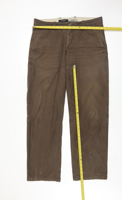 Mens UK Size L DOCKERS Regular Fit Chino Brown Trousers
