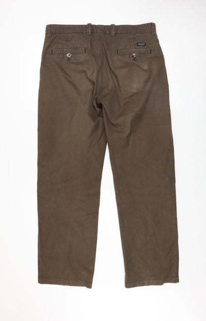 Mens UK Size L DOCKERS Regular Fit Chino Brown Trousers