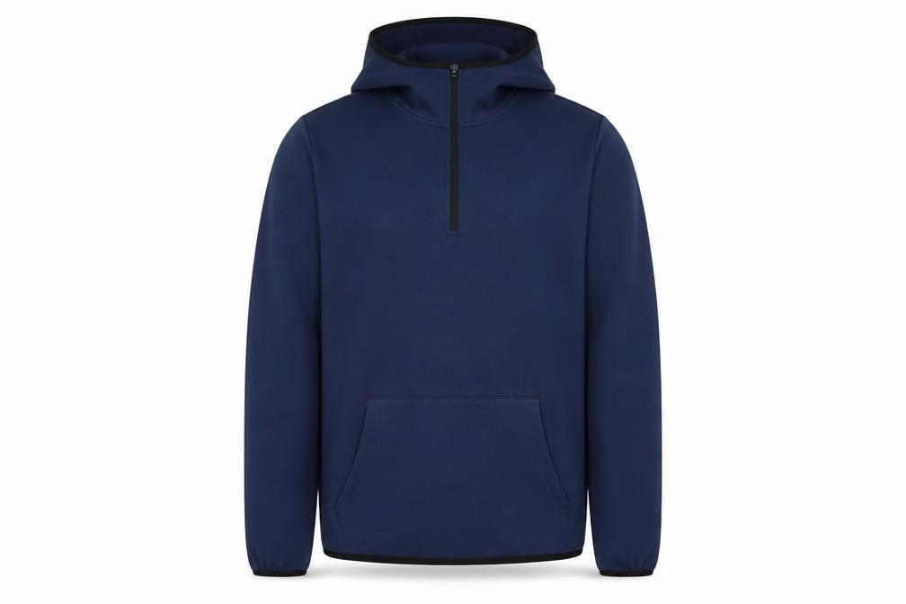 Mens UK Size M WORKOUT Blue 1/2 Zip Hoodie