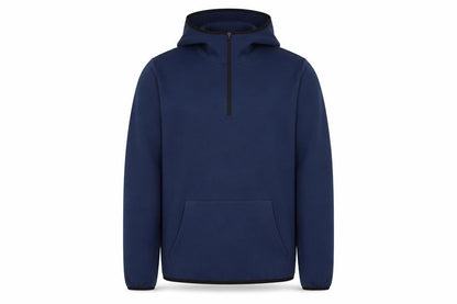 Mens UK Size M WORKOUT Blue 1/2 Zip Hoodie