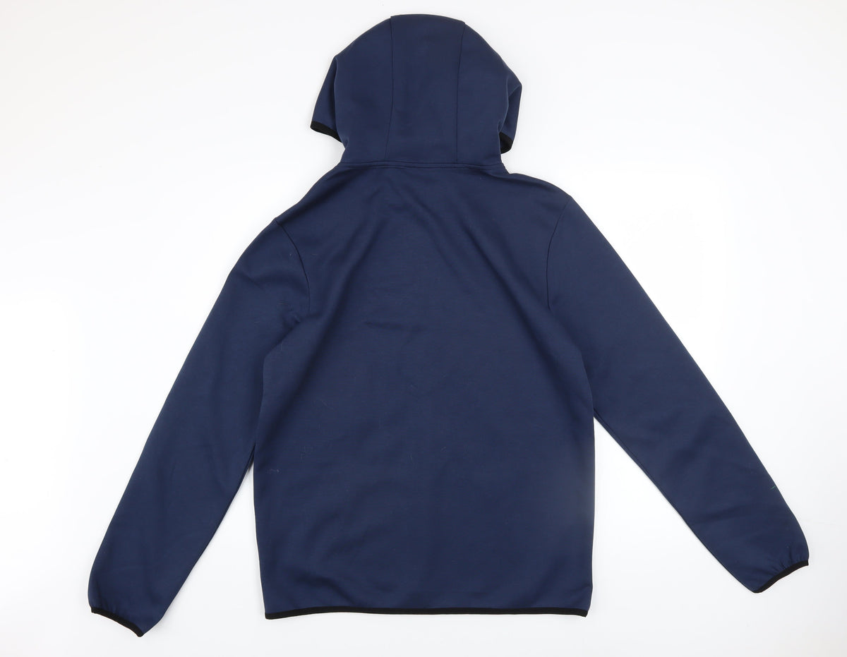 Mens UK Size M WORKOUT Blue 1/2 Zip Hoodie