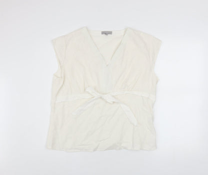 Womens UK Size 20 Per Se Ivory Wrap Blouse