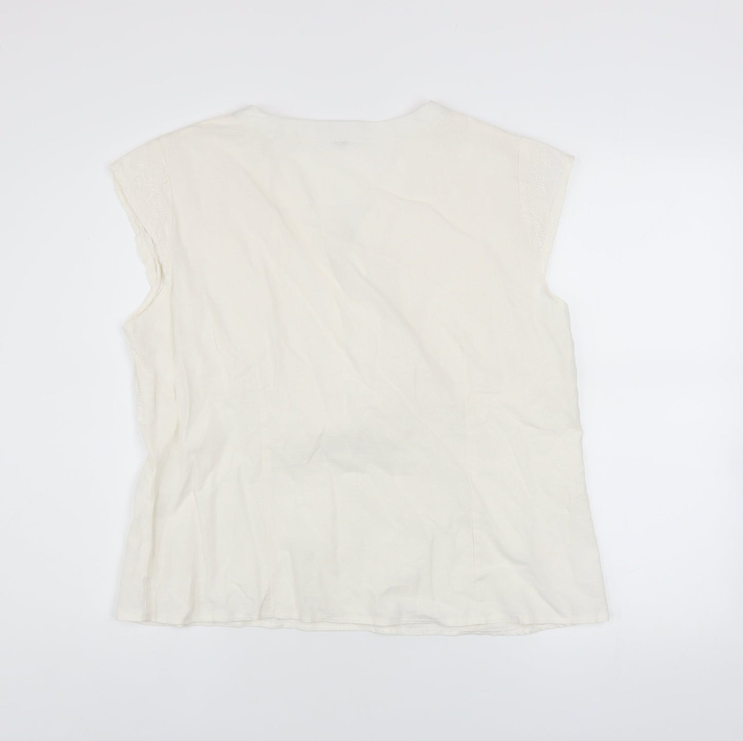 Womens UK Size 20 Per Se Ivory Wrap Blouse