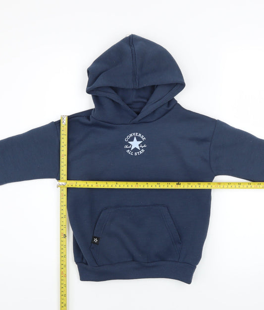 Boys UK Size 5-6 Years Converse Blue Pullover Hoodie