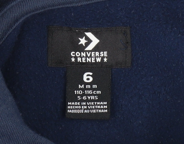 Boys UK Size 5-6 Years Converse Blue Pullover Hoodie