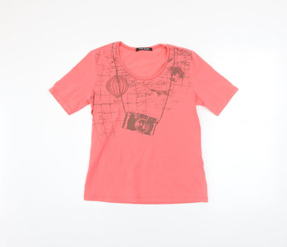 Womens UK Size 12 Betty Barclay Pink Basic T-Shirt