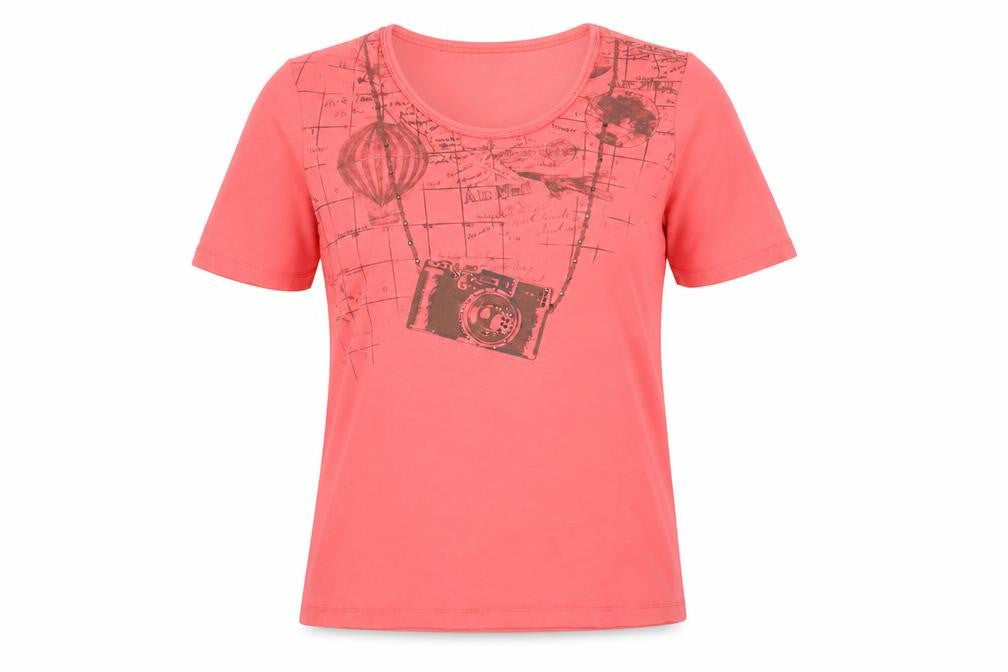 Womens UK Size 12 Betty Barclay Pink Basic T-Shirt