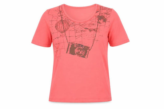 Womens UK Size 12 Betty Barclay Pink Basic T-Shirt