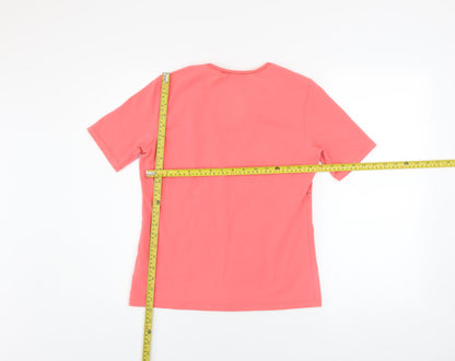 Womens UK Size 12 Betty Barclay Pink Basic T-Shirt