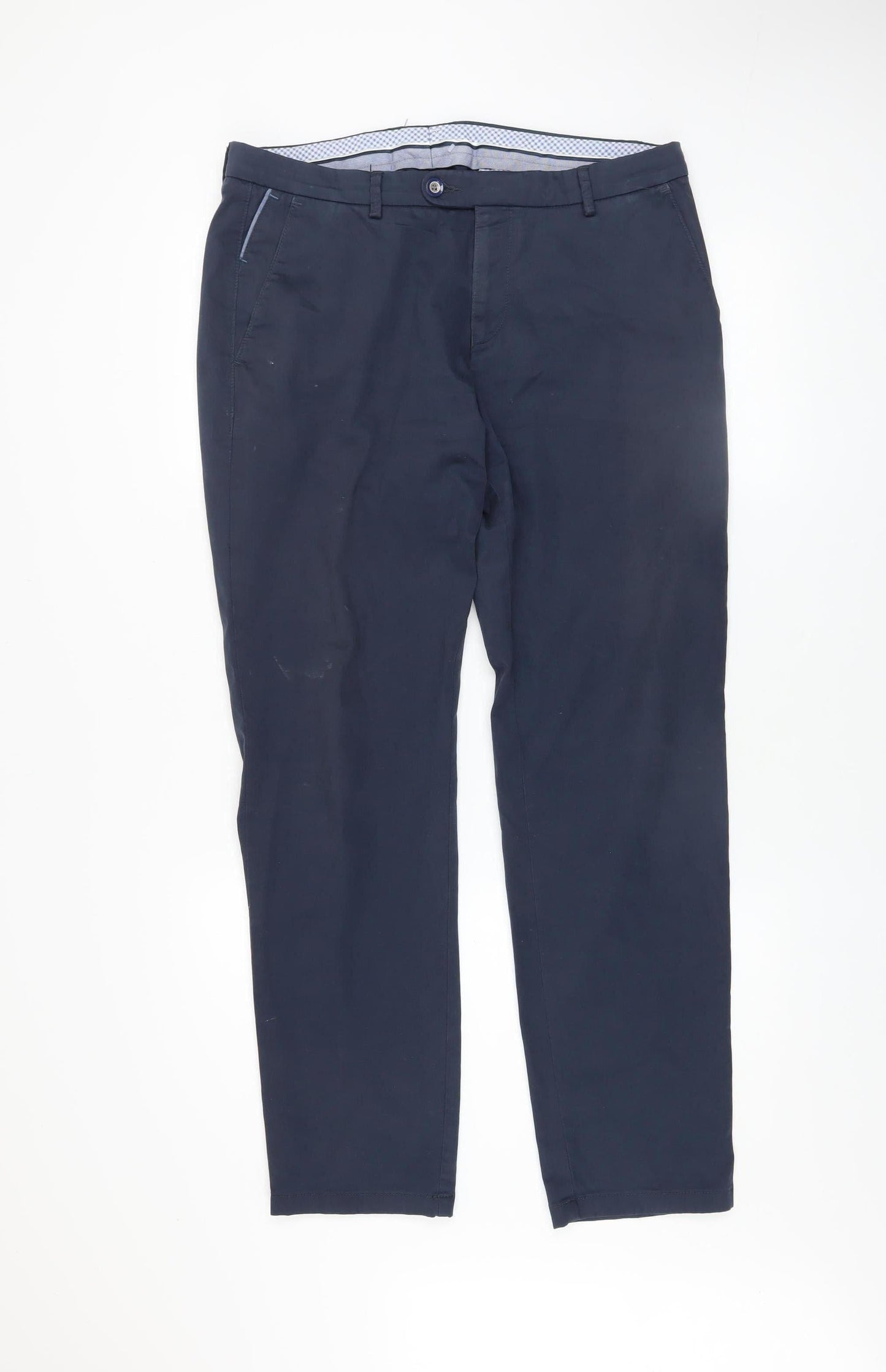 Mens UK Size L Bugatti Regular Fit Chino Blue Trousers