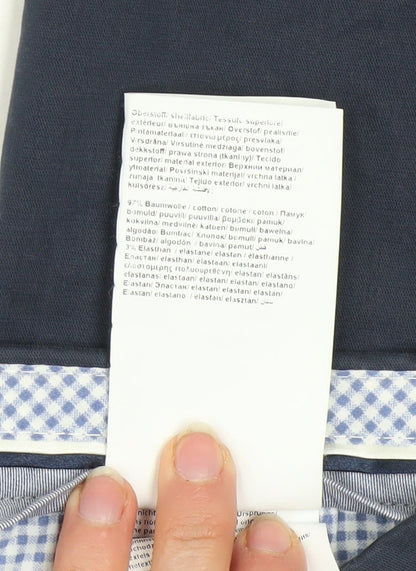 Mens UK Size L Bugatti Regular Fit Chino Blue Trousers