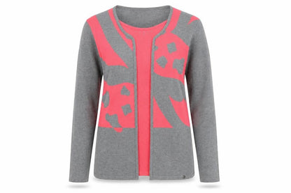 Womens UK Size 12 Golléhaug Grey Cardigan Jumper