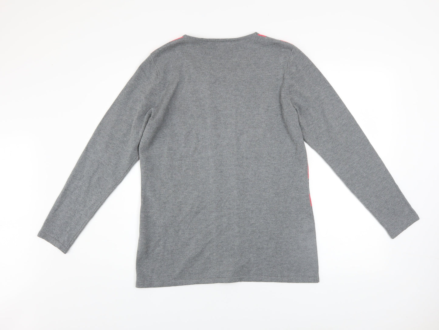 Womens UK Size 12 Golléhaug Grey Cardigan Jumper