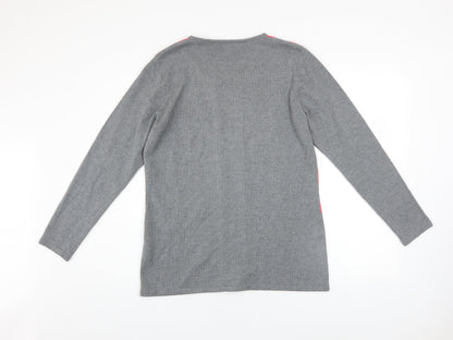Womens UK Size 12 Golléhaug Grey Cardigan Jumper
