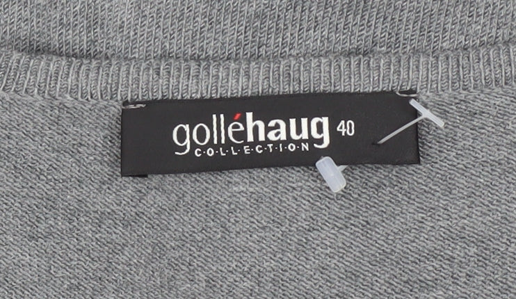 Womens UK Size 12 Golléhaug Grey Cardigan Jumper