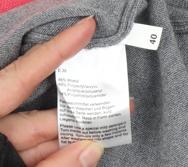 Womens UK Size 12 Golléhaug Grey Cardigan Jumper