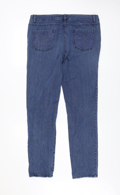 Womens UK Size 14 J.McLaughlin Regular Fit Straight Blue Jeans