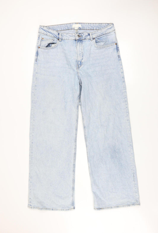Mens UK Size L H&M Regular Fit Straight Blue Jeans