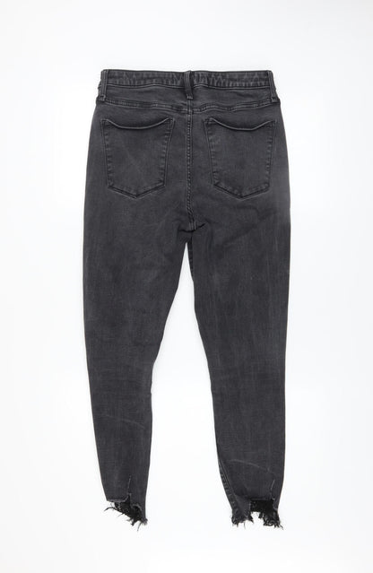 Womens UK Size 10 Abercrombie & Fitch Slim Fit Ankle Black Jeans