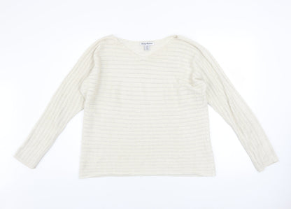 Womens UK Size L Tommy Bahama Ivory Pullover Jumper