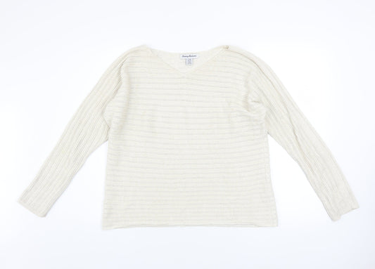 Womens UK Size L Tommy Bahama Ivory Pullover Jumper