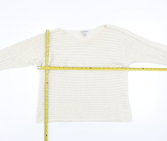 Womens UK Size L Tommy Bahama Ivory Pullover Jumper