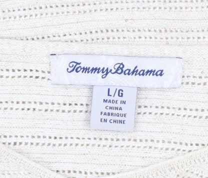 Womens UK Size L Tommy Bahama Ivory Pullover Jumper