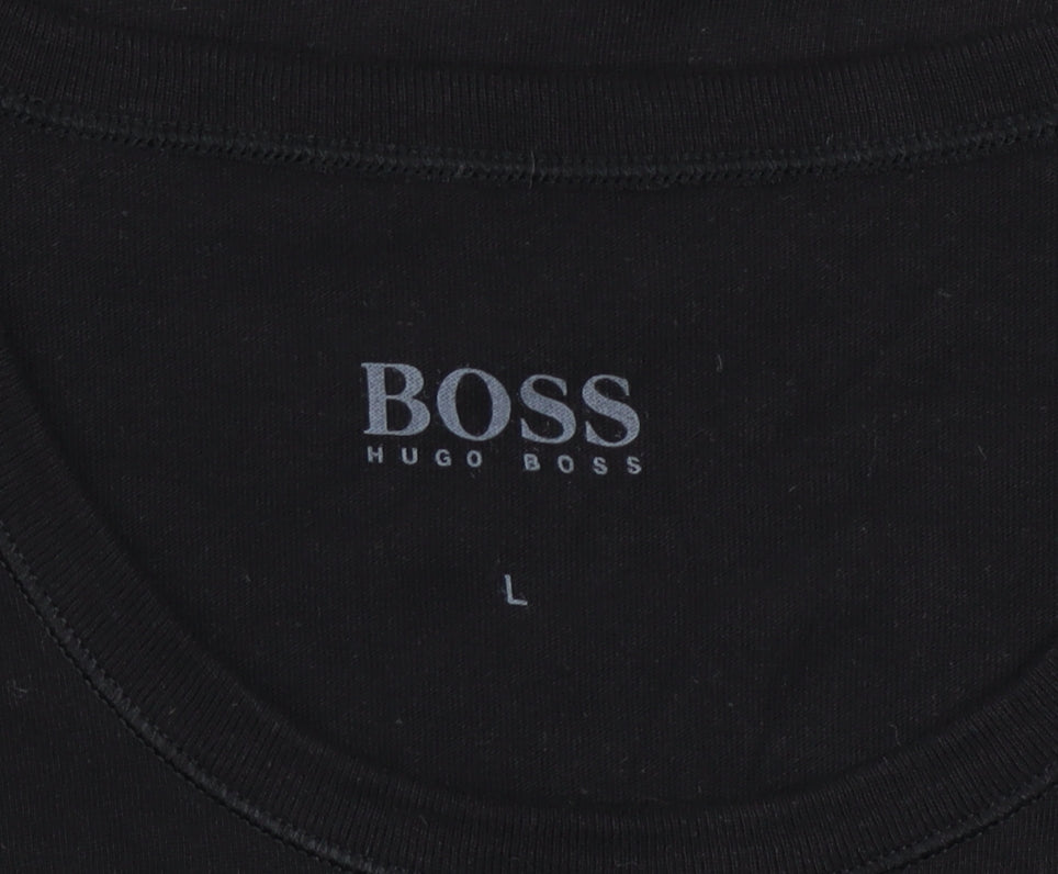 Mens UK Size L HUGO BOSS Black  T-Shirt