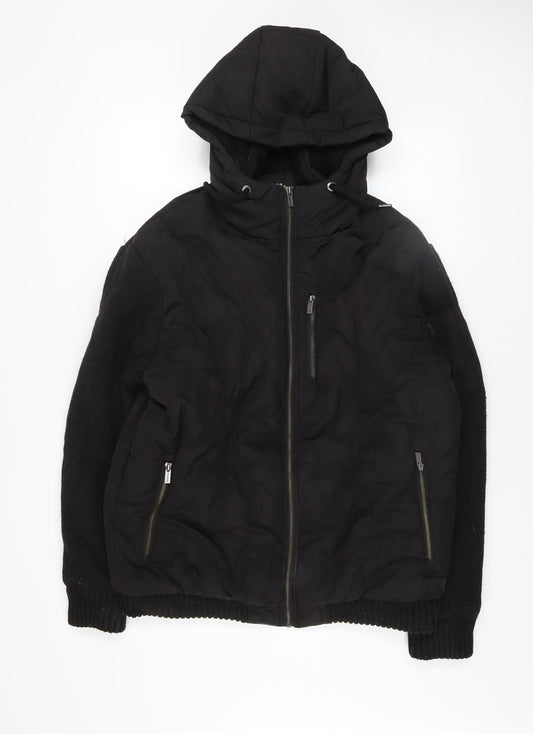 Mens UK Size XL Firetrap Black Puffer Jacket
