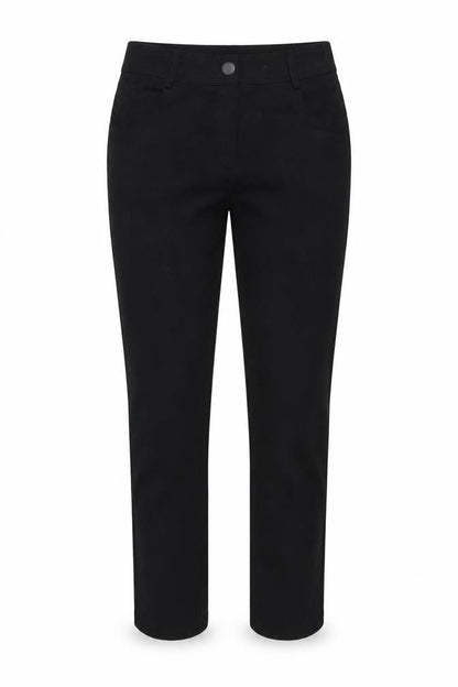 Front view of Dunnes Women's Black, size 8, Stretch Jegging Trousers