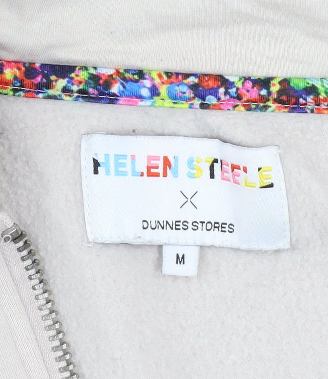 Mens UK Size M Helen Steele x Dunnes Stores Beige Full Zip Hoodie