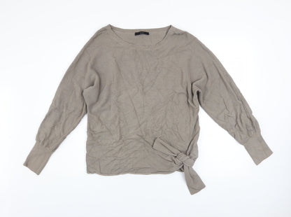 Womens UK Size 14 Oui Beige Pullover Jumper