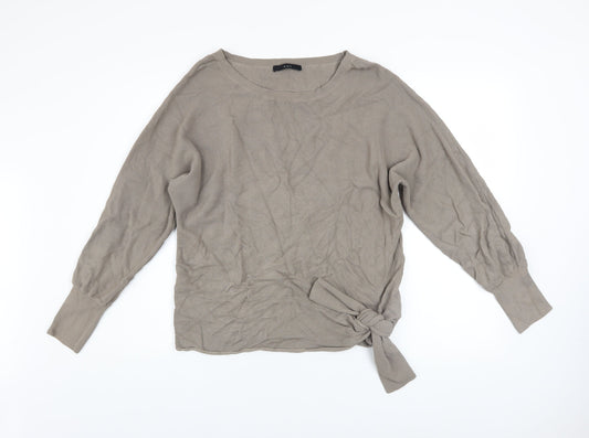 Womens UK Size 14 Oui Beige Pullover Jumper