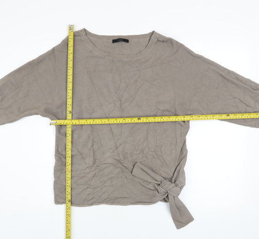 Womens UK Size 14 Oui Beige Pullover Jumper