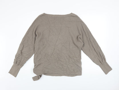 Womens UK Size 14 Oui Beige Pullover Jumper
