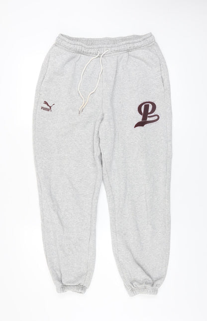 Puma Men's Grey M Sweatpants Joggers Regular Fit Activewear