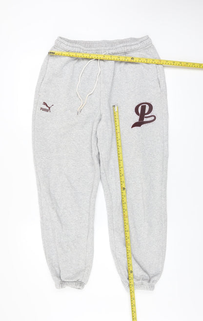 Puma Men's Grey M Sweatpants Joggers Regular Fit Activewear