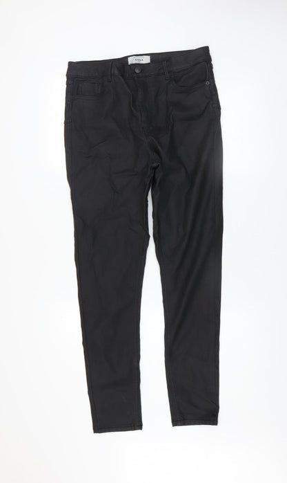 Womens UK Size 14 New Look Slim Fit Jegging Black Trousers