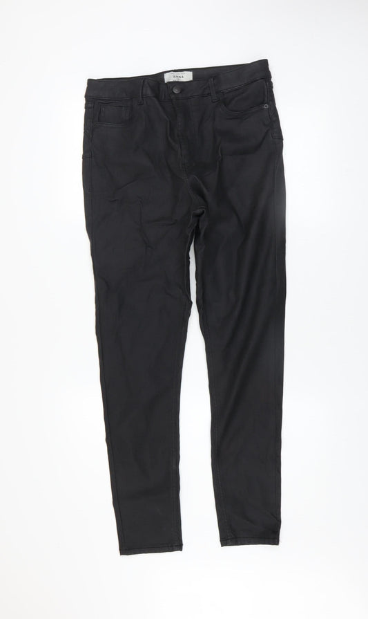 Womens UK Size 14 New Look Slim Fit Jegging Black Trousers