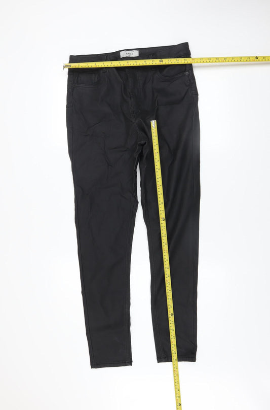 Womens UK Size 14 New Look Slim Fit Jegging Black Trousers